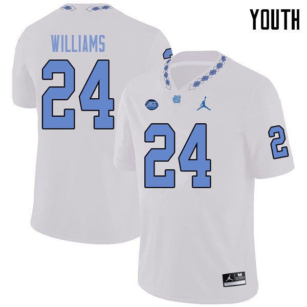 Jordan Brand Youth #24 Antonio Williams North Carolina Tar Heels College Football Jerseys Sale-White